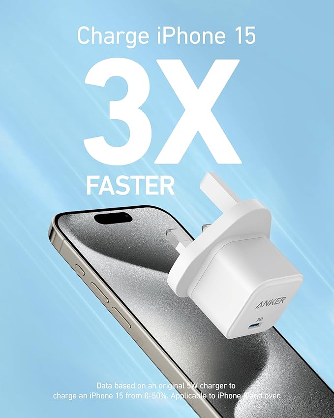 انكر شاحن USB C، شاحن سريع انكر 20 واط، باور بورت III شاحن مكعب 20 واط