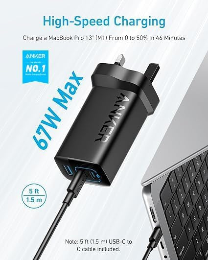 قابس USB C بقوة 67 واط